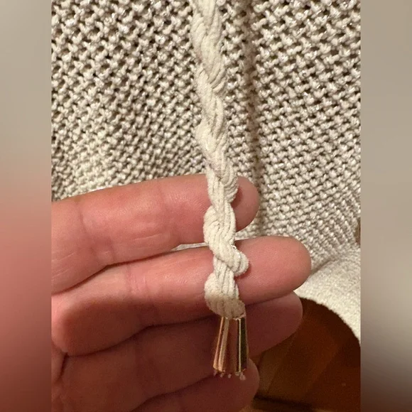 Joie Lace Up Open Stitch Pullover Sweater with Sequins - NWT - Picture 4 of 14